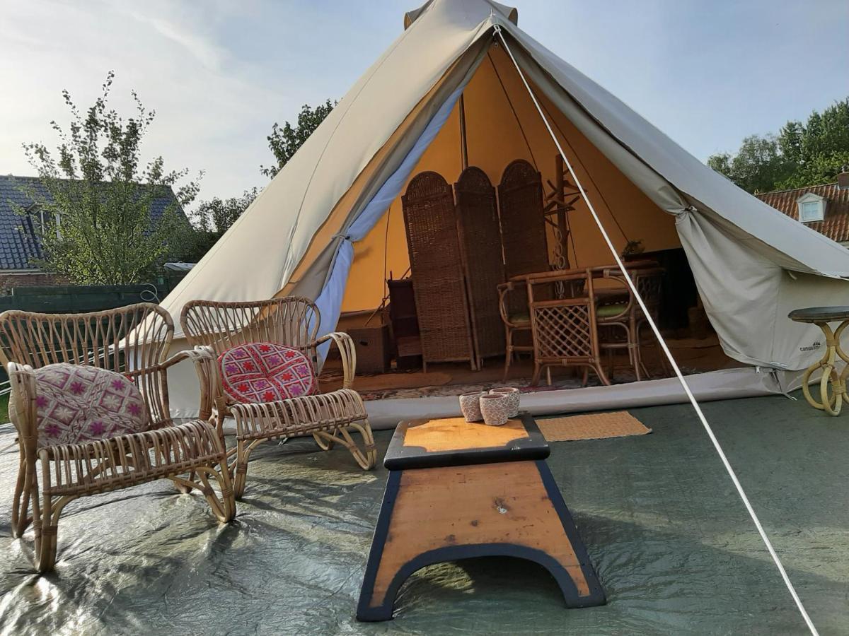 Glamping De Vrije Wind, Tentverhuur Houwerzijl Extérieur photo